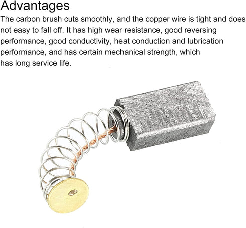 PATIKIL Carbon Brushes 0.55x0.31x2.48 Inch for Electric Motors Power Tool Angle Grinder Table Saw Spare Part Repair, 20 Pack...