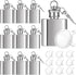 10 Pcs Mini Keychain Flask Bulk 1oz Stainless Steel Hip Flask Pocket Hidden Flask for Men Women Groomsmen Gifts with 10 Plastic Funnels(Silver)...