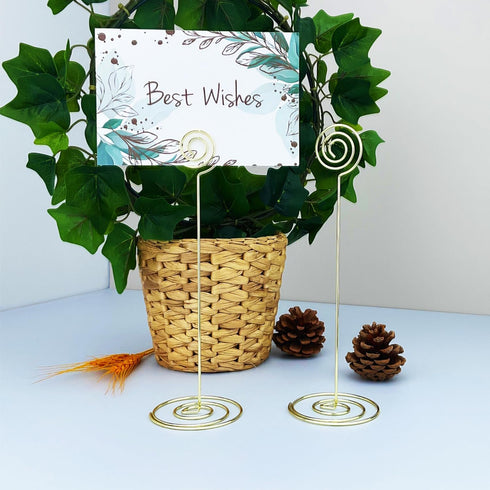 Place Card Holders - 10pcs 8.6" Tall Table Card Holders Table Number Holders Table Picture Stand Wire Photo Holder for Place Cards Wedding Party O...