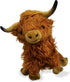 Highland Cow Stuffed Animal Realistic Fluffy Scottish Plush Cow Farm Toys (Brown)...