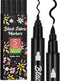 Black Fabric Markers - Dual-Tip Fabric Markers Permanent for Clothes - Non-Toxic Fabric Paint Pens for Personalizing Shirts Bags Hats Canvas, and ...