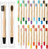 24 Pcs Kids Bamboo Toothbrushes Soft Bristles BPA Free Wood Toothbrush Bulk Colorful Wooden Handles Children's Toothbrush for Toddler Home Travel ...