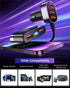 5-in-1 Car USB Charger Multi Port, 12V Car Phone Charger Adapter for Multiple Devices, Car Cigarette Lighter USB Charger with 5FT Extension Cable ...