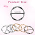 Scarf Ring Clips, 5 Pieces Hat Clips Metal Circle Buckle Belt Clip Tshirt Ties Rings Knotted Button Shawl Clips Sweater Clips Waist Cincher Clip D...