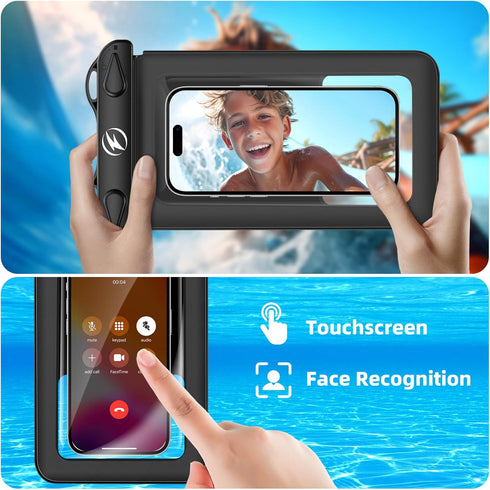 seynli Double Space Waterproof Phone Pouch - Waterproof Phone Case with Lanyard Support up to 8.0'', Water Proof Phone Case Floating Compatible wi...