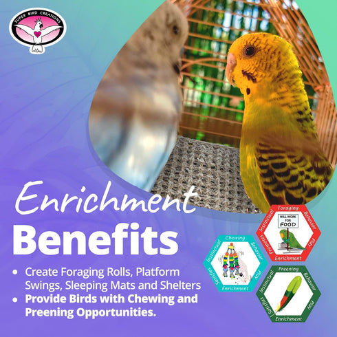 Super Bird Creations SB50001 Seagrass Mat for Cage Decor, Pet Enrichment and Boredom Relief - Versatile Toy-Making Base - Safe for Small to Large ...