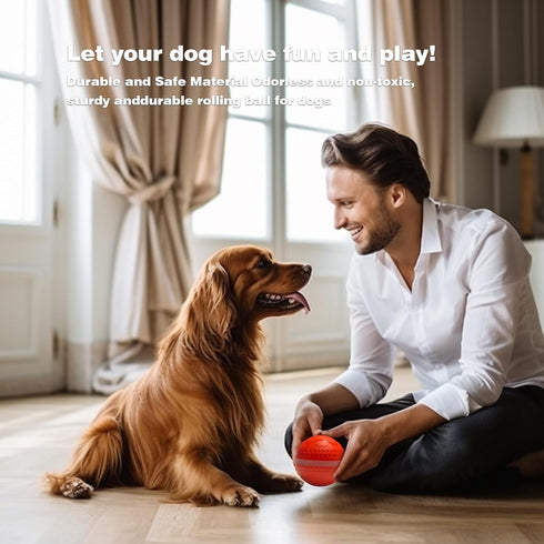 Peppy Pet Ball for Dogs, Smart Interactive Dog Toys Dog Ball with Led Flash Lights Active Rolling Ball for Large Dogs USB Rechargeable Wicked Dog ...