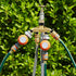 4 Way Brass Garden Hose Splitter Heavy Duty Garden Tap Hose Adapter Nozzle Switcher Connector with 4 Shut-Off Valves for Garden Irrigation Waterin...