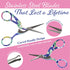 Stork Bird Rounded Safety Tip Embroidery Craft Stainless Steel Crane Scissors - Purple - 2 Pairs...
