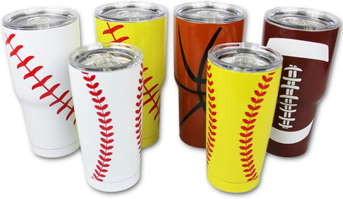 Urbanifi Baseball Tumbler 30 oz Cup with Straw, Lid, and Cleaner Gift for Mom Men Sports Travel Coffee Mug, Stainless Steel, Insulated, Powder Coa...