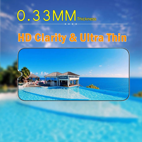 3 Pack Screen Protector Compatible for Samsung Galaxy A13 4G / 5G / LTE with 3 Pack Camera Lens Protector, Ultra HD Tempered Glass, 9H Hardness, A...