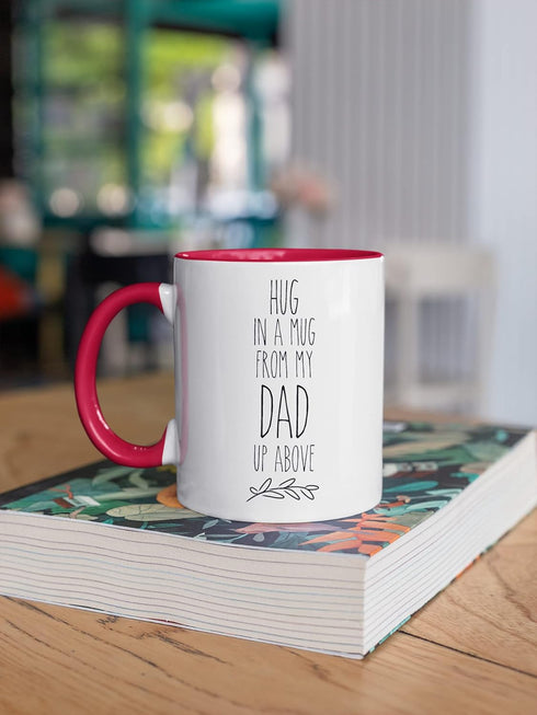 Memorial for loss of father dad coffee is a hug in a mug rae dunn kitchen inspired mugs, Two tone ceramic mug cup, Sorry for your loss condolence ...
