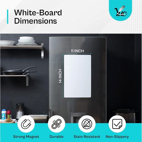 14x11 inch - Small Magnetic whiteboard for The fridge - Magnetic Dry Erase Board - Fridge whiteboard - Refrigerator whiteboard - White Board for F...