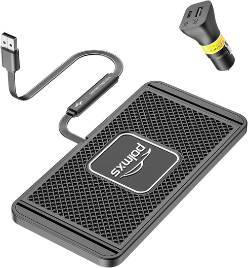 Wireless Charger Car Charging pad,POLMXS 15W Fast Wireless Phone Charger Non Slip Cell Phone Flat Charging mat Compatible with iPhone 11/12/12/14/...