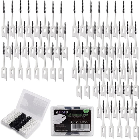 280PCS Soft interdental Brushes, Dental Toothpicks Brush Between Teeth, Toothpick Floss picks Brush Disposable for Cleaning, Toothbrush Clean Tool...