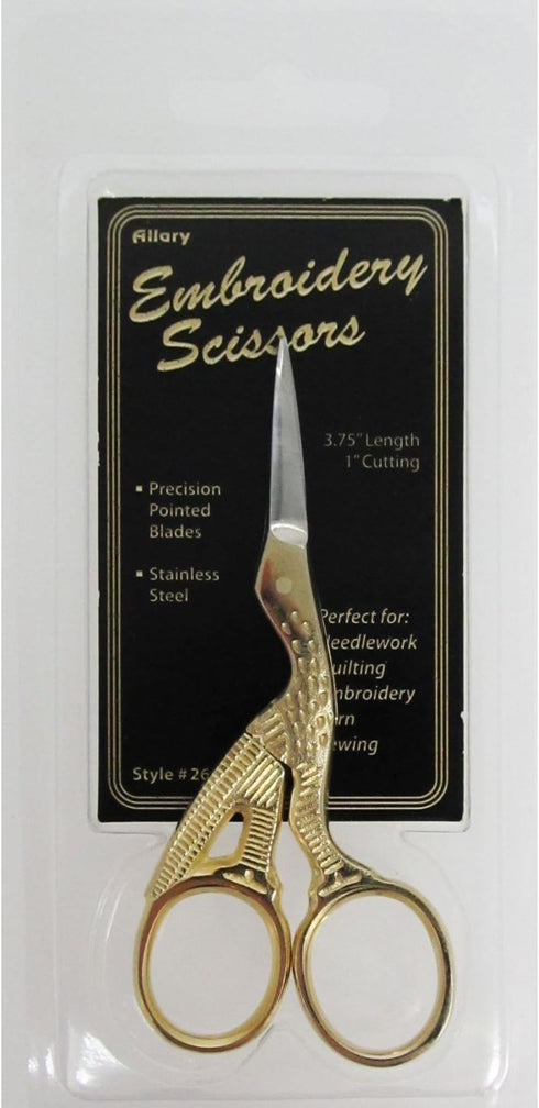 100009 Allary Ultra Fine Stork 3-1/2 Inch Needlework Scissors...
