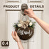 Blessed Farmhouse Welcome Sign, Round Wood Hanging Door Decor with Ribbon Bow and Artificial Greenery, Rustic Front Porch Wreath for Thanksgiving,...