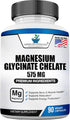 American Standard Supplements Magnesium Glycinate 575mg per Serving, 90 Veggie Capsules, Magnesium Supplement for Bone & Muscle Health, Chelated f...