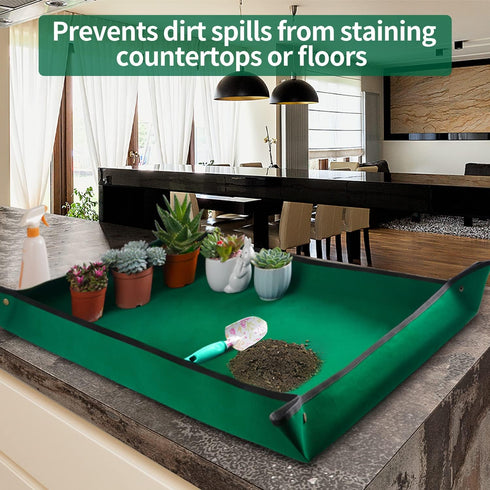 Extra Large Repotting Mat for House Plants Transplanting and Dirt Control Portable Potting Tray Waterproof Potting Mat for Indoor Plants Succulent...