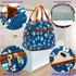 FlowFly Insulated Lunch Cooler Bag - Tote Bag Organizer for Women/Men, Floral#White...