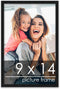 Poster Palooza 9x14 Frame Black Solid Wood Picture Frame | 0.75 Inch Moulding Width | Includes UV Acrylic Plexiglass, Foam Board Backing & Hanging...