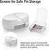 Beaditive Magnetic Pin Cushion with Drawer - Strong Magnet Pin Holder Cushions for Sewing - 50 Glass Head Quilting Pins Included - Chic Pincushion...