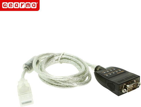 Gearmo USB to RS-232 Serial Adapter w/LED Indicators Windows 11 Support...
