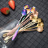 Long Handle Ice Tea Spoons, Gold Plated Latte Spoon, Stainless Steel Ice Cream Spoon, Iced Tea Spoon, Cocktail Stirring,Tea, Coffee, Milkshake Des...