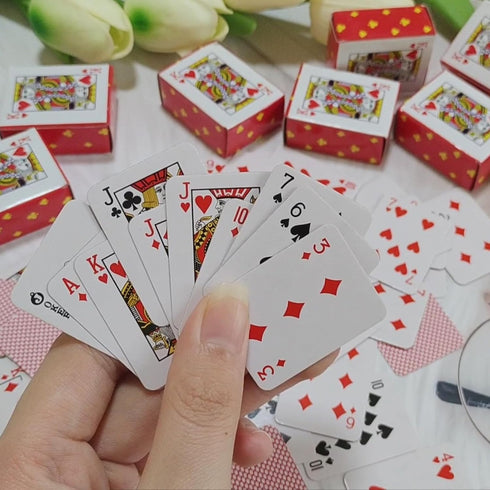 Mini Playing Cards,10 Set Poker Cards, Miniature Poker Set, with Gift Box, Mini Poker Cards, Travel Game Poker Cards, Great Novelty Gift for Men W...