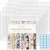 Csyidio 10PCS 12 x 12 Inch Scrapbook Paper Storage Organizer with Label Stickers, Clear Paper Storage Bag for Holding Scrapbook Paper Pad, Vinyl P...