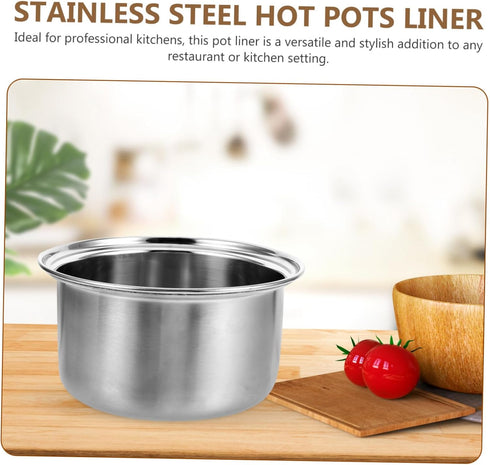 Ciieeo Small Hot Pot Liner Stainless Steel Cookware Rice Maker Pan Nonstick Cookware Rice Inner Tank Rice Cooker Pressure Pot Rice Cooking Pan Ind...