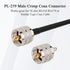 PL-259 Male Crimp Connector,UHF SO239 Crimp Coax Connector for RG316 RG174 Coaxial Cable (Pack of 10)...