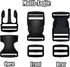 Buckles for Straps 5/8 Inch, Quick Side Release Plastic Buckle Clip 10 Pack + Tri-Glide Slide Clip 20 PCS, Heavy Duty Dual Adjustable No Sewing, R...