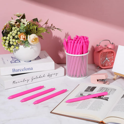 Fulmoon 50 Pcs Ballpoint Pens Bulk Retractable Comfortable Writing Pens Cute Back to School Supplies in Medium Point 1.0 mm for Teacher Student Br...