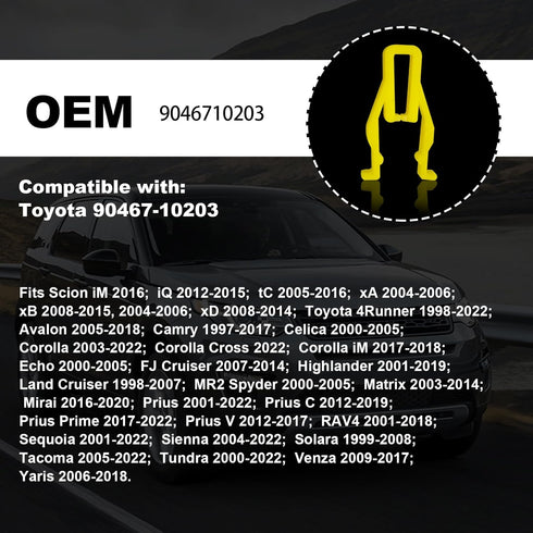 30pcs Plastic Nylon Speaker Cover Clip Switch Bezel Clip Compatible With Toyota Lexus 9046710203......