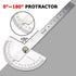 Nortools 0-180° Round Head Protractor - Angle Finder Craftsman Ruler Machinist Tool (Stainless Steel)...