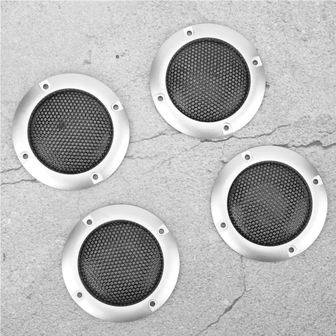 4pcs 2inch Car Speaker Grill,Speaker Grill Covers,Audio Speaker Grille Protective Decorative Audio Speaker Mesh Grille ABS Plastic Frame with Meta...