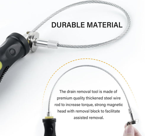Flexible Magnetic Oil Drain Plug Removal Tool,14.5inch Oil Drain Plug Tool with Strong Magnetism,Must Have Car Tools Fit Most Oil Pan Plug Screw R...