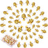 MIKIMIQI 55 Pcs Tiny Resin Bees Decor Bumble Bee Embellishment Resin Bees Craft Decorations with Storage Box for DIY Craft Wreath Scrapbooking Par...
