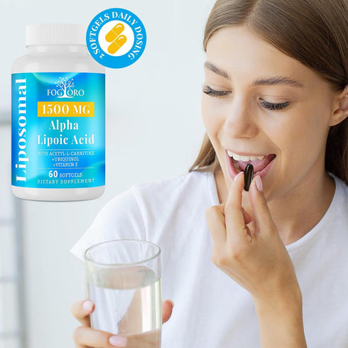 Alpha Lipoic Acid 1500 mg-Liposomal ALA Supplement for Cellular Energy Production,Lipid Metabolism,Free Radical Scavenger,60 Softgels...
