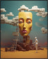 Posterizer 1 pcs-Human Figure Crafting Robotic Human Head-Abstract & Modern Art-Fantasy & Fiction Art-Gift for Art Lovers-Decor for Home & Office-...