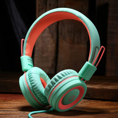 noot products Kids Headphones K11 Foldable Stereo Tangle-Free 5ft Long Cord 3.5mm Jack Plug in Wired On-Ear Headset for iPad/GiveAbay Kindle,Fire/Bo...