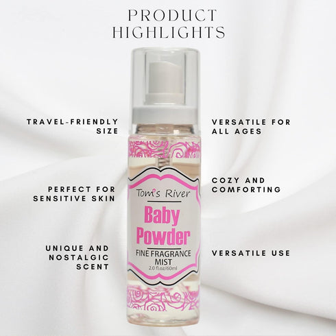 Infinix Baby Powder Scent Fragrance Mist for Women and Men - 2 oz, Clear...
