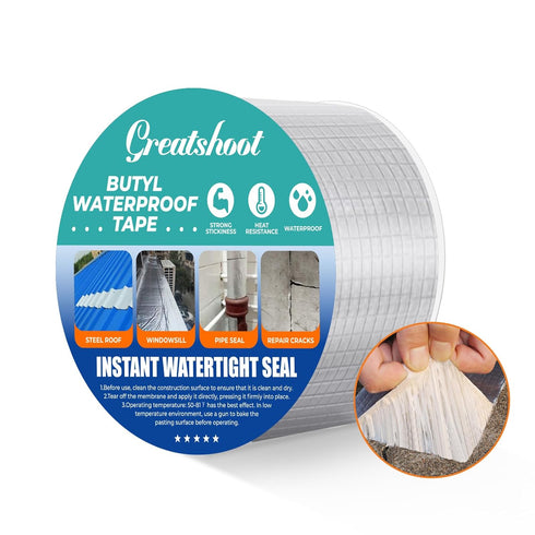 Butyl Tape Waterproof Sealing Tape Aluminum Foil Tape, Waterproof Sealing Tape for Rv Repair, Roof Sealing, Pipe Leaks, Silicone, Glass, Boat and ...
