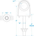 Seachoice Single Shank Bow Eye for Tow Lines or Boat Trailer Winch Hook, 3 in. Shank, 1 in. Eye Diameter...