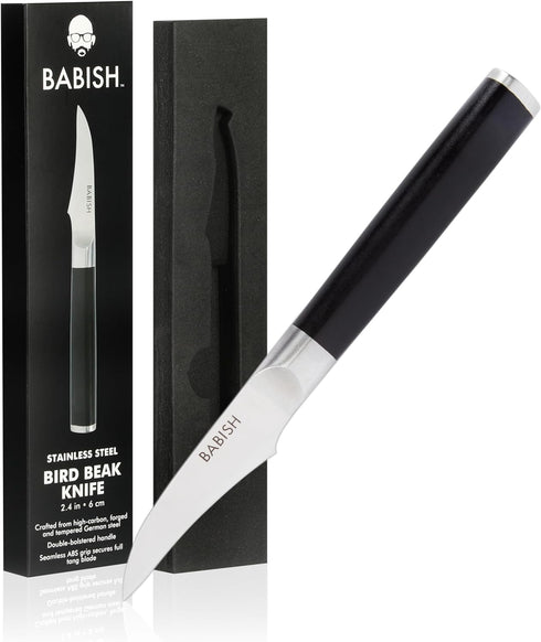 Babish High-Carbon 1.4116 German Steel Cutlery, Birds Beak Peeling, Paring, Tourne Kitchen Knife...