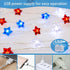 Independence Day String Lights, Impress Life USA American Stars Flag Lighting 4th of July Red White Blue 10ft 40 LEDs with Remote, Powered by Batt...