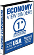 Samsill Economy 1 Inch 3 Ring Binder, Made in The USA, Round Ring Binder, Customizable Clear View Cover, Black, (18530)...
