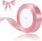 1 Inch Pink Ribbon Pink Satin Ribbon Gift Wrapping Ribbons for Wedding Party Decorations Pink Bows Making Flower Bouquet Wrapping...
