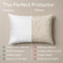 Set of 4 Pillow Protectors with Zipper King Size - 100% Resistant to Stains, Dust & Dirt - Washable Covers for Increased Pillow Lifespan...